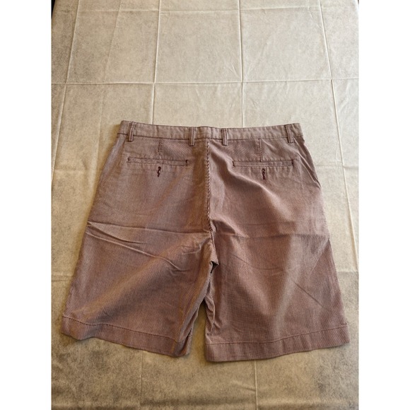 Club Room Shorts Mens 36 Burgundy White Casual Comfort - Picture 3 of 4